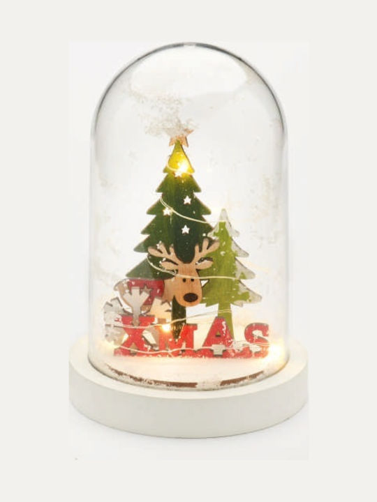 Aca Christmas Illuminated Decorative Jar with Reindeer Πλαστική 19x11x19cm