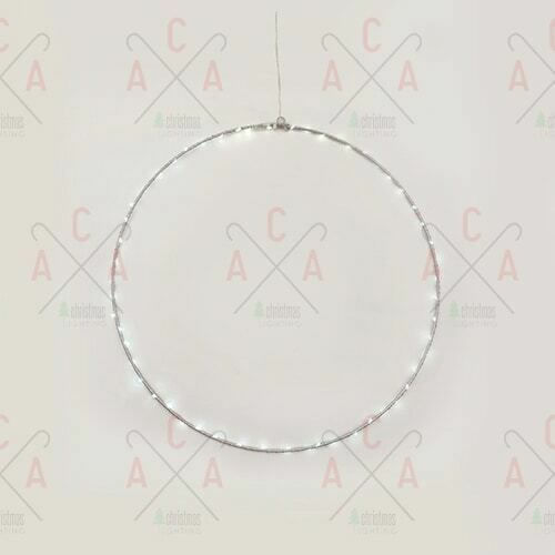 Aca Illuminated Christmas Metal Figure Ball Silver 50x50x50cm