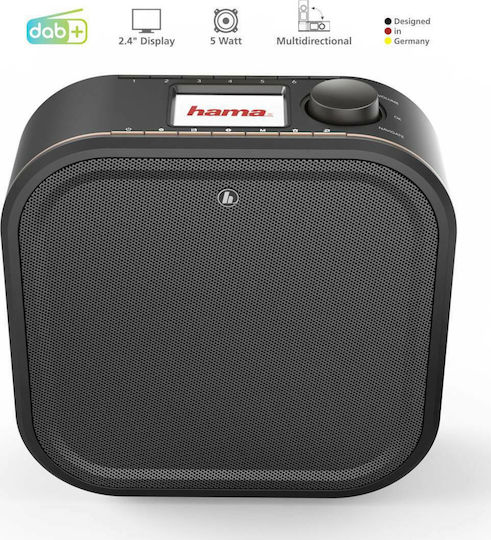 HAMA DR350 Επιτραπέζιο Ραδιόφωνο Ρεύματος DAB+ Μαύρο