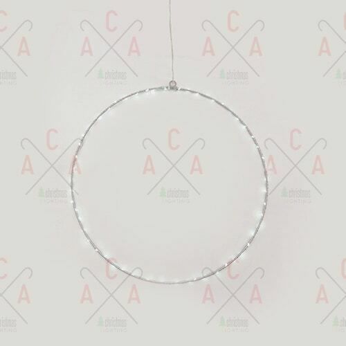 Aca Illuminated Christmas Metal Figure Ball Silver 30x30x30cm