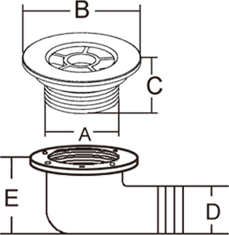 Eval Jgheaburi Σκάφους Unghi de scurgere punte 50.8mm