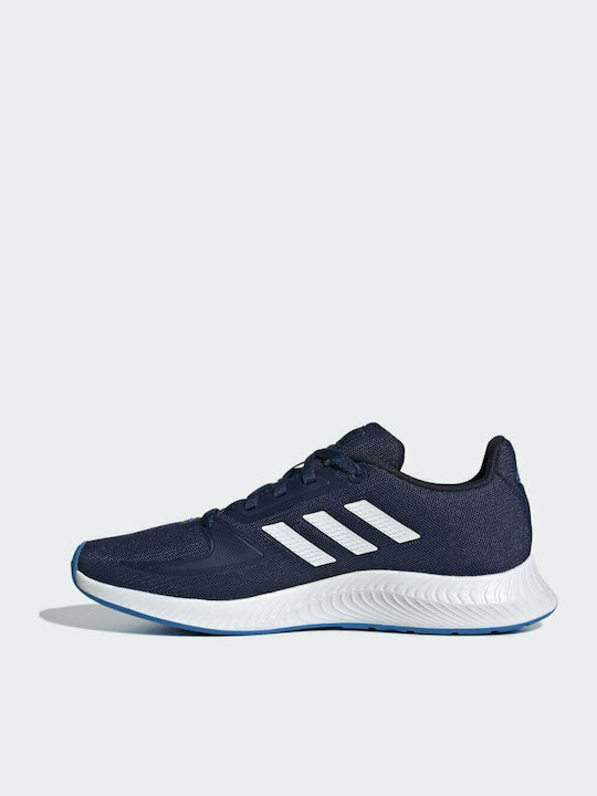 Runfalcon 2.0 K Kids Sports Shoes Running with Laces Dark Blue / Cloud White / Blue Rush