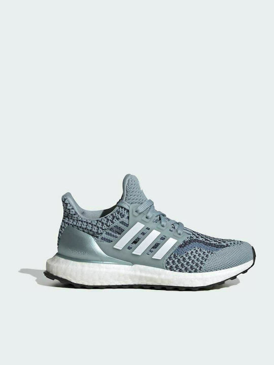 Ultraboost 5 Детски Спортни Обувки Running с Връзки Магически Сив / Облачно Бял / Сенчест Тъмносин