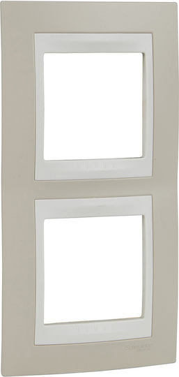 Schneider Electric Unica Plus Vertical Switch Frame 2-Slots Yellow MGU6.004V.567