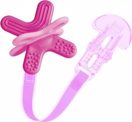 Mam Teething Ring Made of Rubber for 4 Months+ Pink