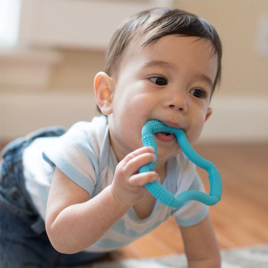 Dr. Brown's Flexees Teething Ring made of Silicone for 3 m+ Blue