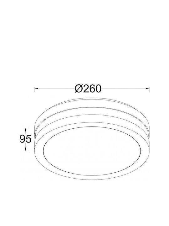 Lutec Titan Wall-Mounted Outdoor Ceiling Light E27 IP54 9.5x26x26εκ.