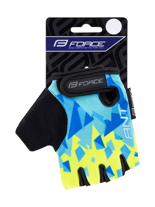 Force Kids Fingerless Gloves for Road Bike F-Ant Blue