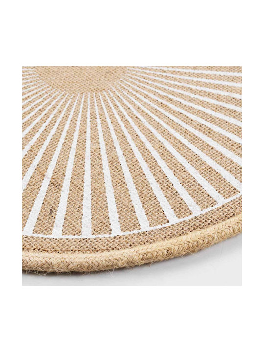 Soleimio Placemat Round Wicker Beige 38cm 1pcs