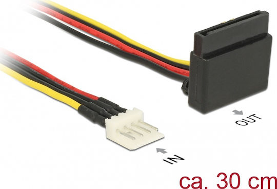 DeLock 15-изводен Sata - 4-пинов Кабел За Дискета 0.3м Многоцветен 85511