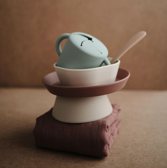Mushie Baby Food Bowl Silicone Bowl made of Silicone Purple