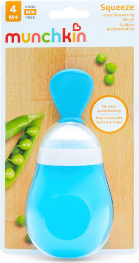 Munchkin Baby Spoon with Adjustable Flow made of Silicone for 4+ months Blue