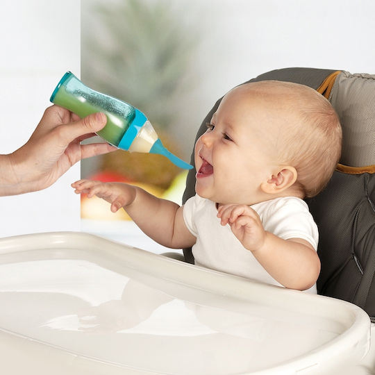 Munchkin Baby Spoon with Adjustable Flow made of Silicone for 4+ months Blue