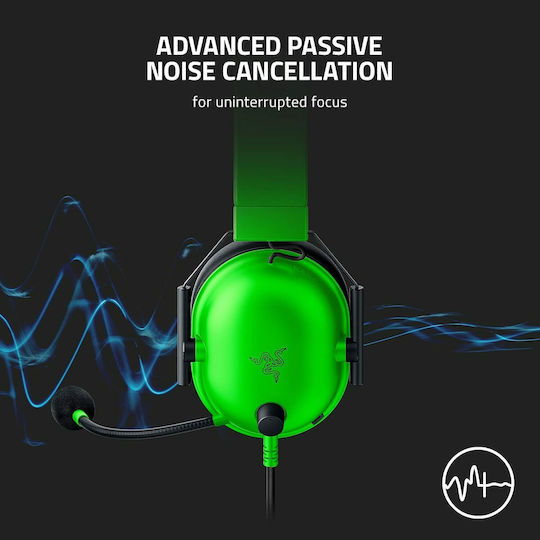 Razer BlackShark V2 X Over Ear Гейминг Слушалки с 3,5 мм Свързаност Зелени за Nintendo Switch / Nintendo Switch 2 / PC / PS4 / PS5 / XBOX