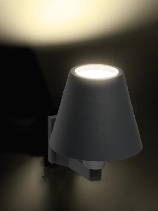 Aca Agatha Wall-Mounted Outdoor Hat Light E27 IP65 Double Beam 22.2x22.2x17.5εκ.