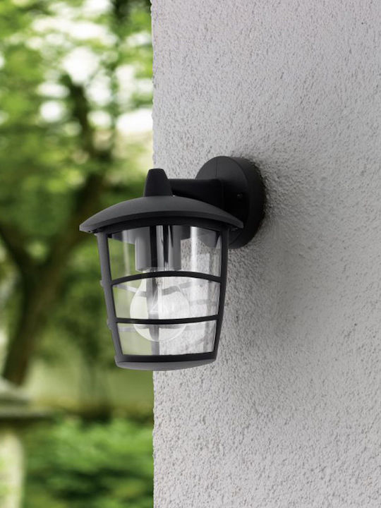 Eglo Aloria Wall-Mounted Outdoor Lantern IP44 E27 Black