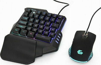Gembird Ivar Twin Gaming KeyPad mit RGB-Beleuchtung & Maus Schwarz