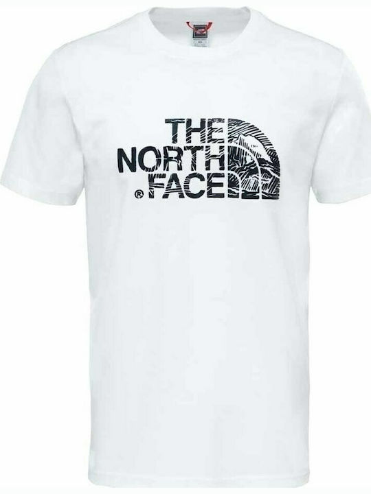 The North Face Woodcut Dome Men's T-Shirt with Logo White