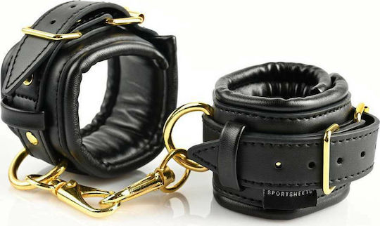 Sportsheets Cuffs & Blindfold Set Special Edition BDSM Kit σε Μαύρο Χρώμα