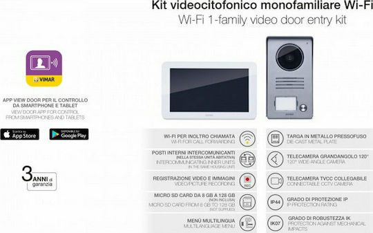 Vimar Wireless Video Intercom Set Wi-Fi Gray