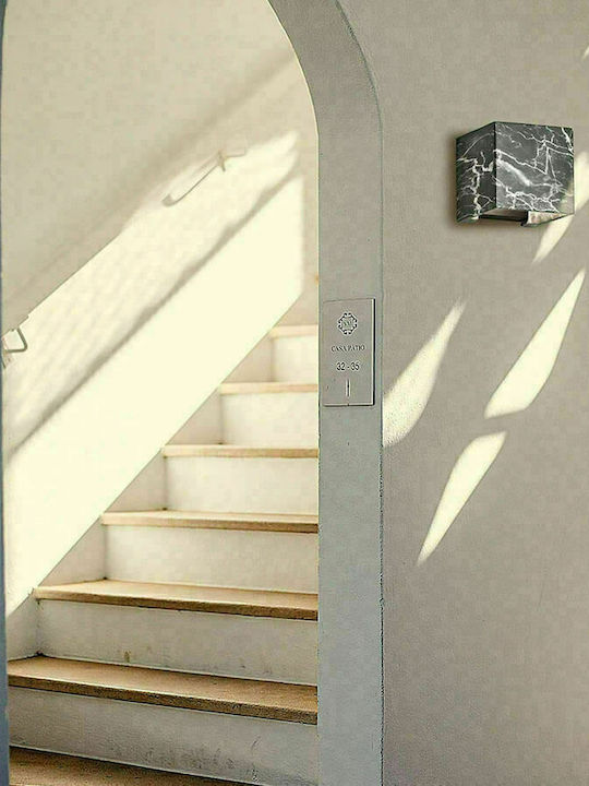 Viokef Davos Wandmontierte Außen-Deckenleuchte LED IP65 12W mit Warmweiß Licht Doppelstrahl 14x14x14εκ.