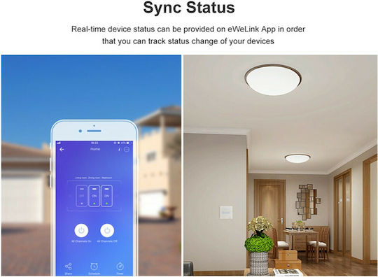 Sonoff T0EU3C-TX Recessed Touch Wall Switch Wi-Fi Lighting Triple with Frame White