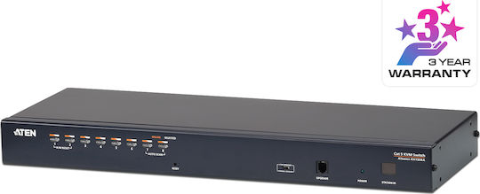 Aten 8-Port Multi-Interface (DisplayPort, HDMI, DVI, VGA) Cat 5 KVM Switch