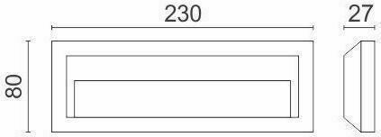 Spot Light Στεγανή Πλαφονιέρα LED 2W 3000K 23x8εκ. Spot Light Στεγανή Πλαφονιέρα LED 2W 3000K 23x8εκ.