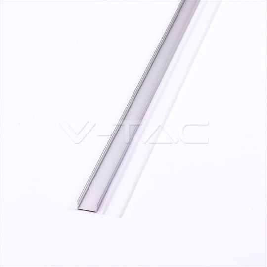 V-TAC Extern Aluminiumprofil für LED-Streifen mit Opal Abdeckung 200x2.3x1cm
