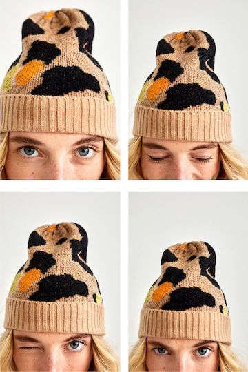 Beanie Frauen Beanie Gestrickt Leopard