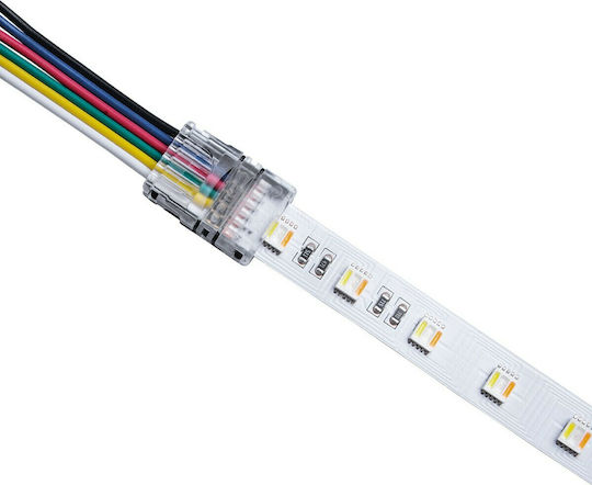 GloboStar RGB Cable for LED Strips Flexible Flat Connector Cable RGBW+WW 6 x 0.25mm² 70738