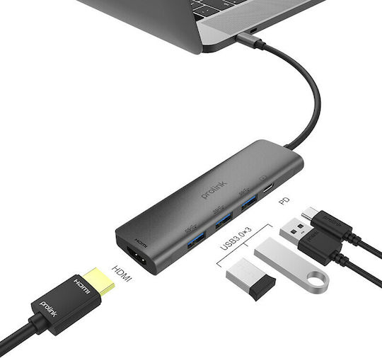 Prolink USB-C Docking Station mit HDMI 4K PD Gray (PLT465)