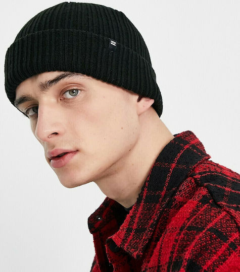 Arcade Beanie Masculin Căciulă cu Tricotaj Rib în culoarea Negru