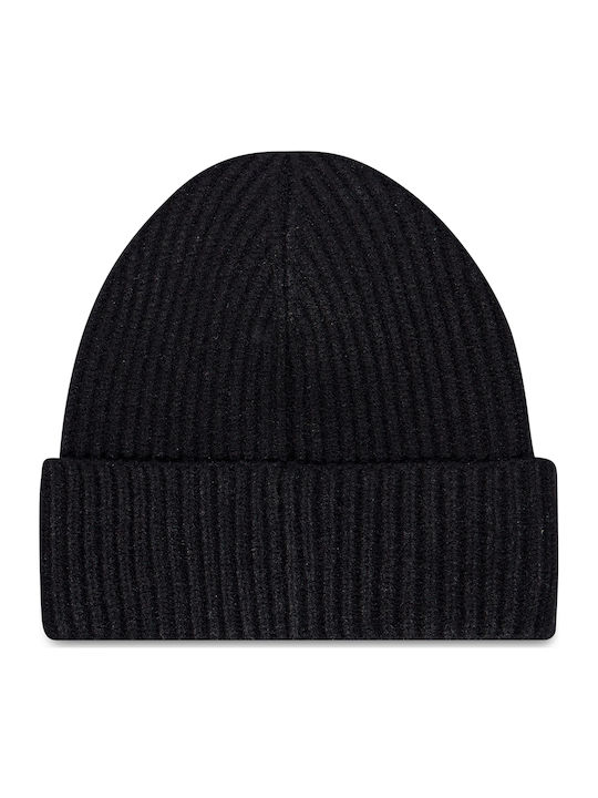 Guess Ribbed Beanie Cap Black