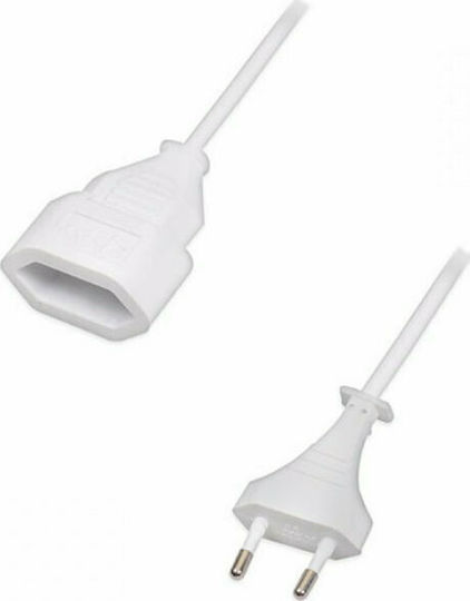 KAL Electronics Cablu de prelungire cu role cu lungimea de 5m Diametru 3 x 0,75mm² Albă