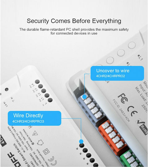 Sonoff 4-Kanal Intelligenter Schalter Wi-Fi 16A