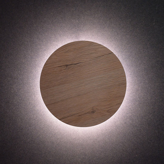 Aca Eclipse Modern Lamp Wall with Integrated LED and Warm White Light Brown 14x3.6cm