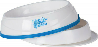 Trixie Fresh & Cool Plastic Cat Bowl White Food & Water 250ml 17cm 24958