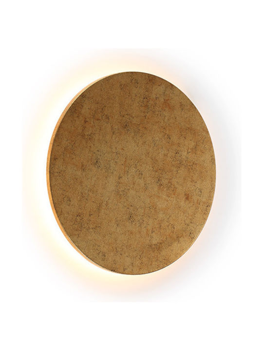 Aca Eclipse Modern Lamp Wall with Integrated LED and Warm White Light Gold 14x3.8cm