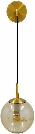GloboStar Madison Modern Wall Lamp with E27 Socket Gold 15x15x15cm
