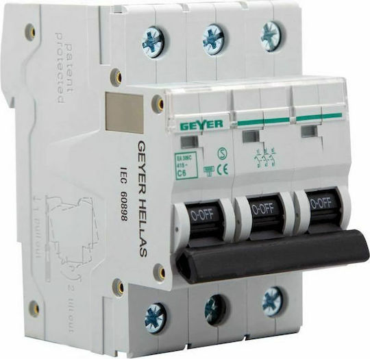 Geyer Automatic Circuit Breaker 20A Triple-pole AC EA320C