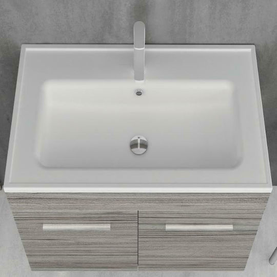 Orabella Lagina 80 Bathroom Vanity Unit with Sink and Mirror Melamina M80xB45xH50cm