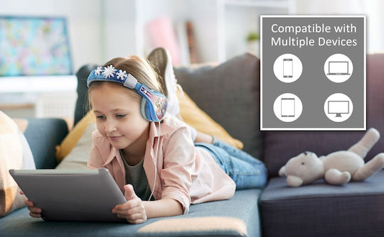 eKids FR-140 Жични On Ear Слушалки Светлосини