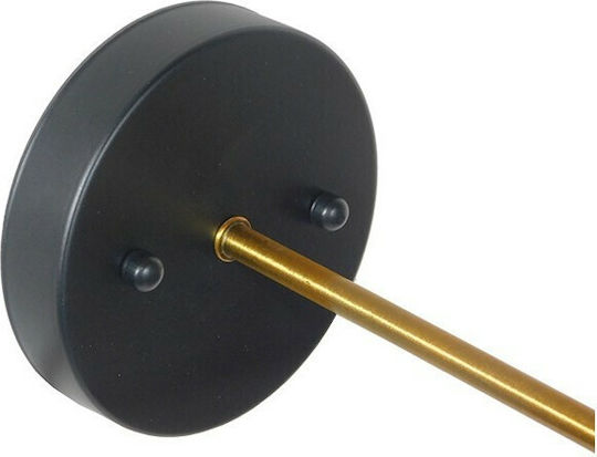 GloboStar Industrial Industrial Wall Lamp with E27 Lamp Bulb Base Black 21x18cm