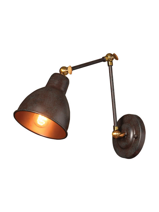 Aca Thalassa Vintage Lamp Wall with Socket E27 Gray 15x39cm