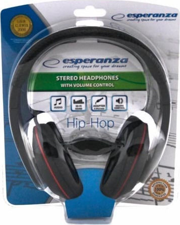 Esperanza EH121 Hip-Hop Wired On Ear Headphones Black