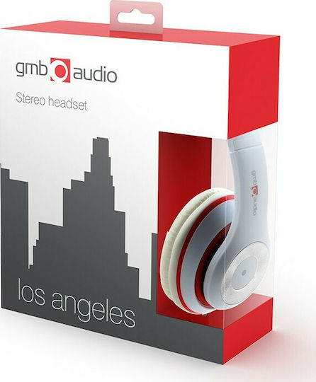 Gembird Los Angeles Wired Over Ear Headphones White