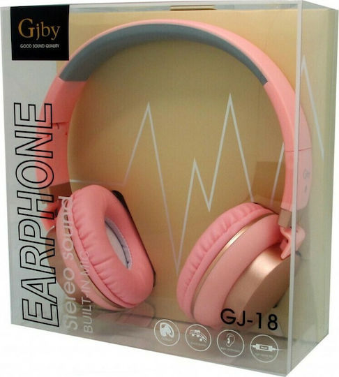 Gjby GJ-18 Cu fir On Ear Căști Roz