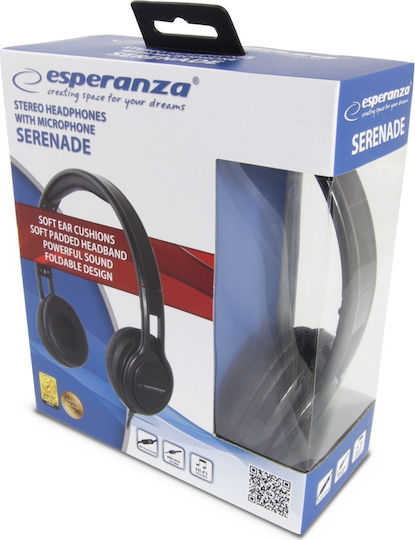 Esperanza Serenade EH211 Kabelgebunden Am Ohr Kopfhörer Schwarz