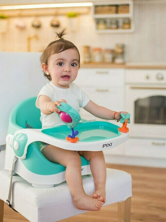 Lorelli Portable Plastic Booster Seat for Chair Pixi Green & White